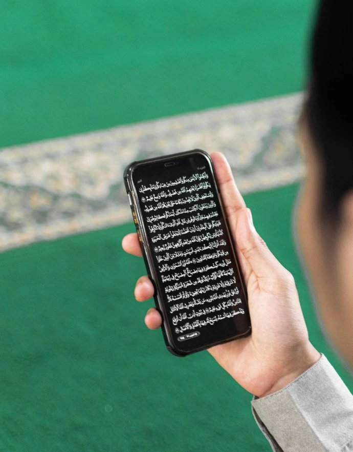 a person holding a phone